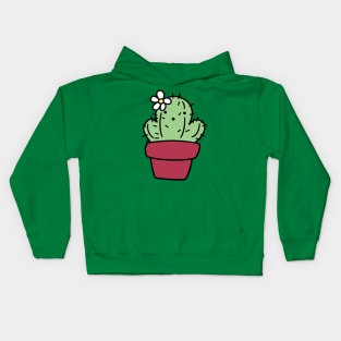 Potted Flower cactus Kids Hoodie